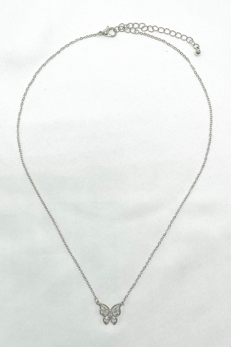 925 Silver Blue Stone Butterfly Necklace – shopkiasha